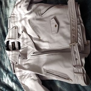 White leather jacket